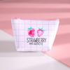 Bolsa de Almacenamiento Creativa Estilo Japonés para Niñas Llavero de Estudiante Funda de Auriculares Linda de Dibujos Animados Billetera de Monedas con Cremallera de Fresa
