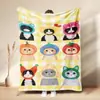 Manta de Flanela Fofa de Gato Pet Universal para Todas as Estações Manta para Cochilo no Escritório Manta Cobertora para Intervalo de Almoço no Dormitório