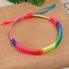 Regalo del Festival del Bote del Dragón hecho a mano para niños con cordón ajustable, enrollado, tejido, nudo colorido, pulsera de mano de estilo antiguo Xizang