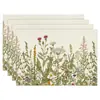 Manteles Individuales de Lino para Primavera y Verano Transfronterizos, Flores de Girasol, Decoración de Cocina, Mesa de Comedor, Aislamiento Térmico, Mantel Antideslizante