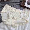 Renda Pequena Floral 7A Antibacteriano Roupa Íntima Feminina Algodão Puro Gancho Estendido Para Meninas Cintura Média Categoria a Algodão Meninas Tamanho Grande Atacado