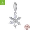 Pulseira Original de Prata Esterlina S925 Yinziyun Floco de Neve de Inverno com Contas Criativas DIY Pingente de Câmera Acessórios