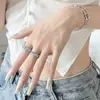 Anillo de plata de ley con esmalte de gota 2026 nuevo modelo estilo ins nicho diseño de alta gama anillo abierto para mujer