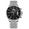 Reloj de Pulsera de Moda de Negocios Cronógrafo de Cuero Luminoso de Venta Caliente Transfronteriza, Reloj de Pulsera Versátil de Uso Diario de Bajo Perfil de Moda