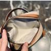 Bolsa de Lona Moderna Cuadros Bolsa para Lonchera Transfronteriza Cuero Genuino Bolso de Mujer Hombro Cruzado Bolso de Mano Bolsa para Cosméticos Bolsa Pequeña para Mujer