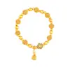 Pulseira Dois Vidas de Felicidade Atacado, Cor Duradoura, Novo Estilo Chinês, Luxo Leve, Versátil, Hortênsia Filigrana, Contas Douradas, Pulseira de Lótus Dourado Areia