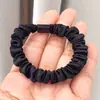 Estilo Coreano Alta Elasticidade Preto Elástico para Cabelo Anel de Intestino Pequeno de Alta Qualidade para Prender Cabelo Rabo de Cavalo Corda de Cabelo Elástico Não Danifica o Cabelo Elástico de Cabelo
