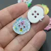 Nuevo Botón de Manzana Impresión a Color Lindos Accesorios Hechos a Mano de Resina Botones Ropa Infantil Botones Accesorios Versátiles para Mujeres