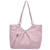 Bolsa Tote Grande de Couro Estilo Coreano Relaxado para Mulheres, Nova Bolsa Transversal Versátil de Verão 2026 para o Dia a Dia, Bolsa de Ombro