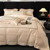 Conjunto de Quatro Peças com Estampa Jacquard em Canto e Estrutura - Luoshen - Novo 2025, Amigo da Pele