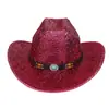 Nuevo sombrero de vaquero western dorado para mujer, sombrero de lana para escenario, sombrero de comercio exterior, sombrero de fiesta para hombres y mujeres, sombrero festivo transfronterizo al por mayor