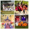 Decoración de Calabaza de Madera de Halloween Transfronteriza Campana de Viento Colgante de Festival de Fantasmas de Madera para Niños Colgante de Fiesta