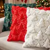 Capa de Almofada Personalizada de Natal Árvore de Natal Pelúcia Lantejoula Tridimensional Bordada Almofada Decoração de Feriado Transfronteiriça Amazon