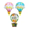 Globo de Aire Caliente de Dibujos Animados Transfronterizo Fiesta Globos de Papel de Aluminio Decoración de Primer Cumpleaños de Bebé Globos de Escena