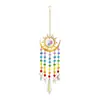 Pingente Pegador de Sol de Cristal Colorido Sol Lua Refração da Luz Solar Arco-Íris Ornamento para Pendurar na Janela de Casa Fonte Transfronteiriça