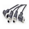Cable especial para unión de aviación M12-4 núcleos sensor de inyección PUR PVC cable de alta flexibilidad soporte conexión