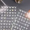 Pegatinas para Uñas de Mariposa con Corte Aurora 5D Estereoscópicas en Relieve Versátiles Pegatinas de Arte para Uñas de Mariposa Blanca Joyería Estilo Hg