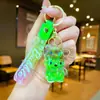 Llavero Acrílico Relleno de Aceite Sanrio Lindo Kuromi Llavero de Arena Movediza Colgante de Bolso Pequeño Regalo Venta al por Mayor