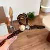 Presilha de garra elegante de strass e contas de tamanho grande, moderna e simples, presilha tubarão estilosa para penteados, acessório de cabelo de design nichado para mulheres