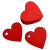Etiqueta Amazon dia dos namorados casamento couro de vaca vermelho coração de amor furo cartão em branco decoração etiqueta de presente