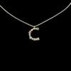 Collar de letras femenino europeo y americano ins collar de circonitas de oro de 18k diseño nicho cadena clavicular temperamento simple cadena de suéter