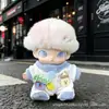 Solo ropa de muñeca: Ropa con colgante Dimoo Diario de recién nacido, lindos animales de dibujos animados, expresiones divertidas, conjunto de overol y sombrero