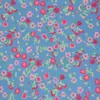 B2 en stock Fondo azul pequeño floral fresco chifón tela impresa digital tela para ropa vestido venta al por mayor