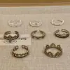 Anel Cruz Dourado Vintage Estilo Francês para Café para Mulheres, Design de Nicho com Sensação de Luxo, Anel Aberto Ajustável, Joia de Combinação Empilhável