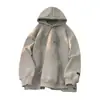 Sudadera con capucha de peso pesado estilo americano para hombre, Invierno, Ajuste holgado, Top casual versátil, Estampado de espuma, Chaqueta unisex, Moderna
