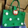 Bolsa de feltro nova e fofa, bolsa de mão, bolsa de mamãe de desenho animado, bolsa de presente, sacola de compras para presente, pode adicionar LOGO