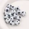 Contas Estrela de Cinco Pontas Bicolor Contrastantes de 12mm com Furo Reto Material para Acessórios de Corrente de Celular Colar de Joias Artesanais DIY