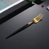 Vajilla de acero inoxidable 304, cuchillo, tenedor y cuchara, vajilla occidental portuguesa transfronteriza, juego de regalo de cuatro piezas: cuchillo, tenedor y cuchara para carne