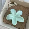Nuevo Clip para el Cabello de Flor de Plástico Pequeña Fresca Dopamina Crema Flor de Plumeria Clip para el Cabello Dulce Femenino Clip de Tiburón