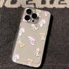 Mikko Diseño de Conejo y Oso Adecuado para iPhone 17 Pro Max, Funda para Teléfono Apple 15, Agujero Preciso 16/13, 14 Transparente