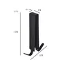 En stock gancho de acero inoxidable montado en la parte posterior gancho trasero para puerta de vidrio perchero desmontable gancho de metal para ropa de baño sin perforaciones