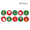 Calcomanías decorativas navideñas Papá Noel autoadhesivas alce muñeco de nieve regalo Redondas Cuadradas autoadhesivas calcomanías decorativas
