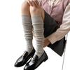 Calcetines Bajos Blancos JK para Mujer Otoño Temprano Algodón Rayados Negros Calcetines de Rizo Marrones Calcetines Cortos Grises Calcetines de Media Caña