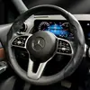 Adecuado para cubierta de volante con patrón de fibra de carbono para Tesla, cubierta de gamuza de cuero para camioneta, cubierta de volante universal para coche para todas las estaciones