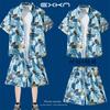 Traje de Camisa de Playa de Manga Corta de Verano para Hombre Vacaciones de Viaje en Sanya Ropa de Tallas Grandes Ropa de Viaje a la Orilla del Mar Ropa de Verano