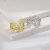 Anel Aberto Flor Oca Feminino Design de Nicho Ins Moda Simples de Alta Qualidade Anel Personalizado para o Dedo Indicador