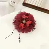 Pinza para el Cabello Popular de Flor de Orquídea Mariposa 2026 para Mujer, Pinza para el Cabello de Flor de Hortensia Estilo Vacaciones en la Playa, Accesorio para el Cabello con Pinza de Flor Artificial para Mujer