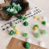 [Lianyou Ping An] Jade Imitación Loto Loto Loto Vidrio hecho a mano DIY Pasador Tocado Colgante Accesorios
