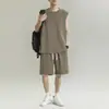 Conjunto de Camisetas sin Mangas para Hombre, Chaleco de Baloncesto de Seda de Hielo Delgado de Secado Rápido para Verano, Conjunto Casual Deportivo de Dos Piezas
