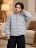Ropa para niños, chaqueta de plumón para niños, nuevo estilo de invierno 2026, prenda superior ligera de plumón de pato blanco, ropa abrigadora para bebés y niños