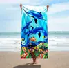 Toalla de Baño Microfibra Absorbente Lista para Usar Popular Transfronteriza Vacaciones Activo Secado Rápido Toalla de Playa Estampada Costas