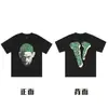 [Transfronterizo 220g] Marca Trendy Americana Vlone Jerry Big V Camiseta Casual Calle Alta Calle Street Pareja Manga Corta Vtg