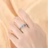 Anillo de Diamante Carat D Color Doble Anillo Clásico de Seis Garras, Lujo Accesible y Moderno Grupo de Doble Anillo Anillo de Diamante con Incrustaciones de Diamante Anillo de Compromiso