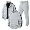 Conjunto de Algodão Puro de Tamanho Grande 2026, Conjunto Cardigan para Esportes ao Ar Livre e Lazer de Primavera e Outono, Conjunto de Três Peças de Moletom Confortável e Respirável