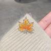Broche Pequeño de Hoja de Arce para Mujer, Ramillete Vintage, Pin Antiexposición para Cuello, Accesorio de Ropa, Insignia, Flor de Planta