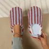 Bufanda de Cabeza Rayada de Comercio Exterior Transfronterizo Pantuflas de Piel con Suela Suave Pantuflas de Interior para el Hogar de Otoño/Invierno para Mujer Personalización de Pareja